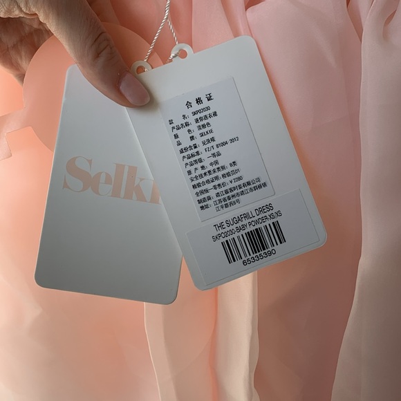 NWT RARE Color Selkie Sugarfrill Puff Dress in Baby Powder XS - Picture 8 of 9